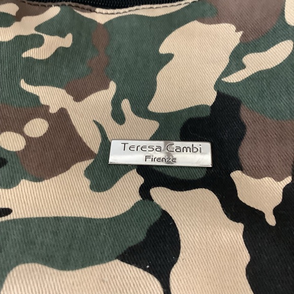 Teresa Cambi Firenze Camouflage Canvas Large Hobo - Picture 13 of 13